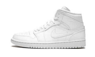 Air Jordans 1 Mid “Triple White”   554724-129
