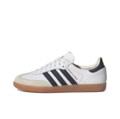 SPORTY&RICH x adidas origins Samba white and black