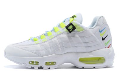 Nike Air Max 95 White Volt Football Grey 3D Multi Swoosh