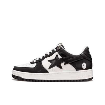 Bapesta A BATHING APE STA  black and white
