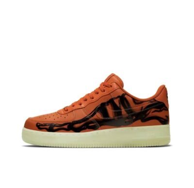 Nike Air Force 1 Low Orange Skeleton Halloween