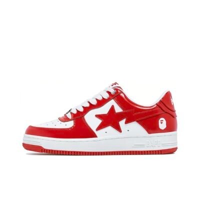 Bapesta A BATHING APE STA Red and white