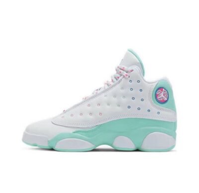 Jordan 13 Retro White Soar Green Pink (GS)