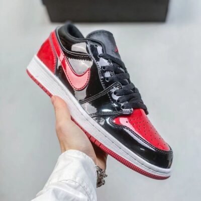 Nike Air Jordan 1 low Lacquer surface Red black